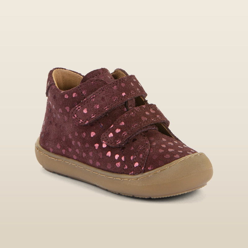 Froddo Ollie S, Bordeaux Dots, three-quarter view