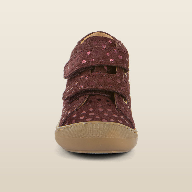 Froddo Ollie S, Bordeaux Dots, front view